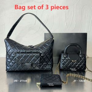 10a luksusowy projektant torby na torbę kobiety pod pachami cc hobo torby torebki torba łańcuchowa portfel 3 -części