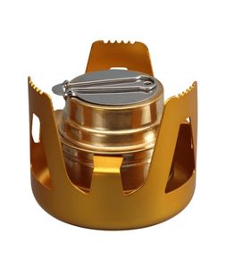 97mm65mm utomhus bärbart rostfritt stål mini bärbar vandring för utomhus camping BBQ Spirta Alkohol Stove Kaffe6748963