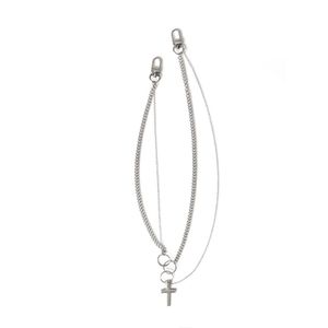 MAISON EMERALD Original Brand Niche Design Cross Silver Necklace Pants Lovers Tide Chain Female Fashion Jewelry For Party Gifts181n