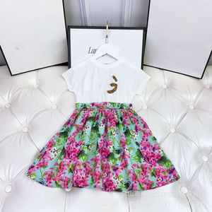 Blumengedruckte Stoffkleid von Girl's Casual Frühling Summer Girls Girls, Pastoralstil, ausländischer Prinzessin -Rock