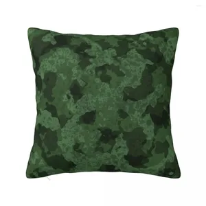 Camuflagem selvagem de travesseiro em travesseiro verde Impressão de impressão de poliéster Presente de capa militar de arremesso de capa de assento quadrado 40x40cm