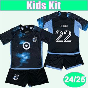 24 25 25 Minnesota United FC Kit Kit koszulki piłkarskie Lod Fragapane Boxall Reynoso Pukki Trapp Home Child Suit koszulka piłkarska