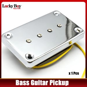 Kablar 1PC basgitarr pickups Neck Bridge Pickup Ersättningsdelar för 4 strängar Guitar Chrome