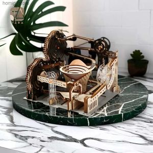 3D Puzzles Tada DIY 3D Wooden Marble Run Set Zestawy Blok Blok Kultura miasto