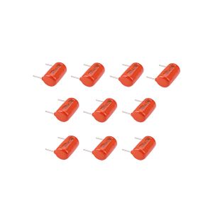 Cabos 10pcs Pro Capacitor Guitar Tone Cap 0,022UF 600V Guitar Bass Project Acessórios de peças laranja laranja