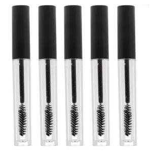 Makeup Brushes 5 Pack 5ml Empty Mascara Tubes & Eyelash Oil Bottle Wand Applicators Containers For DIY Cosmetics Castor