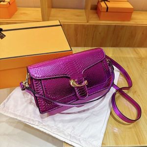 Designer Coache Bag Coaches Coachshoulder Macaron Corean Macaron Crocodile Pattern 2024 ONE ombro Crossbody Popular na Internet Girl Trendy Small Squa