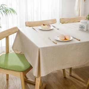 Table Cloth Contemporary And Contracted 2024 Waterproof Pure Color Rectangle Household Linen Cloth_ Jes562