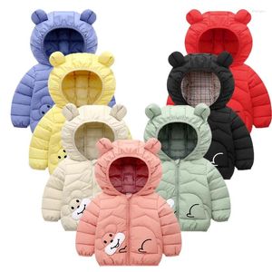 Jackets Kids Fall Jacket Jacket meninos meninos meninas de inverno Próxios de desenhos animados do vento urso orelhas mamãe com capuz e garotas combinando casacos combinando