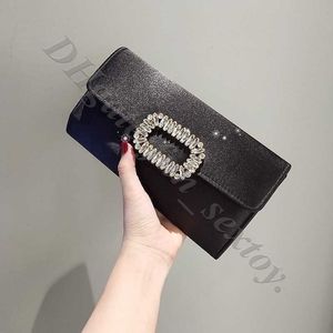 متجر رخيص 90 ٪ خصم على الجملة 2024 Wallte Fashion Asevening Minimalist Water Diamond Diagonal Straddle Satin Counter Silk Bag Bag Luxury Luxury