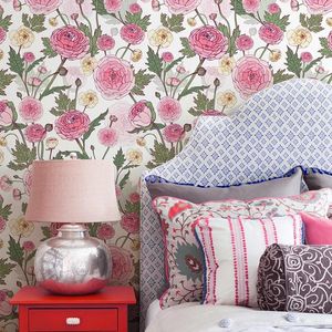Hintergrundbilder elegante rosa Blumen PVC -Schale und Stick Tapete Spring Blumenmöbel Schrank Kontakt Papier Chic Room Decor Aufkleber