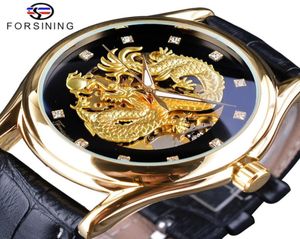 ForSining Diamond Display Dragon Golden Display Luminous Hand Transparenta Men Watch Top Brand Luxury Waterproof Mechanical Watch8069886