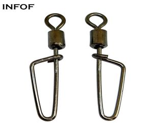 Marchio INF 500pcslot F20012 Swivels Swing Coastlock Snap Fishhooks Connettore Tackle di pesca Pesca Pesca Emerillon Peche W6393066