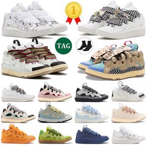 2024 Lavines Shoes Laceup Curb Designer Shoes Obsion Extrairdination Liffered Leather Trasters