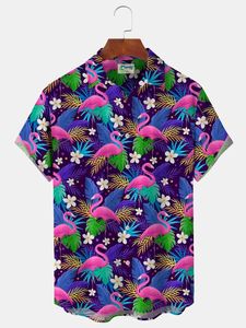 Beach Hawaiian Casual Mens Shirts Outdoor Street Daily Fall Turnown Short Sleeve Fashion Knapped Shirt for Boys 240415