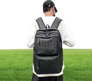Sac A Dos 2021 Luxury Big Backpack Black School Waterproof Bag Pack Trendy Woven Large Pu Leather Rucksacks Mens Laptop Bags8469383