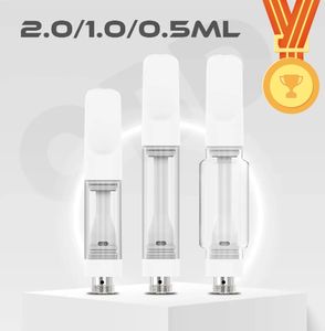 0.5ml 1.0ml 2.0ml Atomizerler TH seramik bobin vape kartuşları 510 iplik kalın yağ buharlaştırıcı cam seramikler boş arabalar beyaz siyah ağızlık Tayland CZ ABD buharı