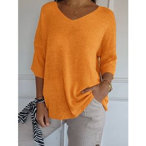 Nuova Top-shirt a colori a V-Shiter per maglioni a V-Magitta per maglione a V-Micion da maglia a V-Summer Sumps Tr-shirt Top 2404151