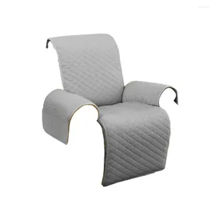 椅子カバーリクライナーカバー調整可能な弾性ストラップ洗えるエルソファアームチェアダスト保護スリップカバーライトグレーL