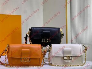 Designer kvinnor väska dauphine mjuk handväska M25209 M25048 M25050 kedjehandväskor tote högkvalitativ axel crossbody väskor damer flip hasp hobo koppling plånbok