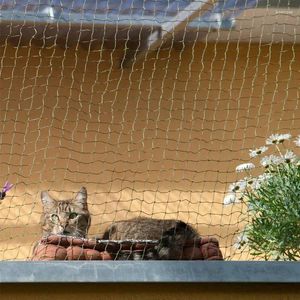 Transportadoras de gatos plástico líquido protetora anti-queda redes para animais de estimação Mesh transparente Balconia de aço de aço de varanda