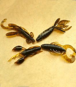 4PCS WORMING FISHING LUCTION FISH ANTRISCHE WAFT Köder Silikon Köder Garnel