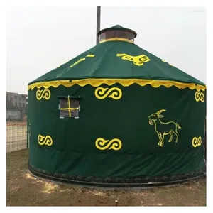 Tents And Shelters Outdoor Luxury Mongolian 20 Person Party Yurt Tent With Aluminum Bamboo Frame For Garden Buildings
