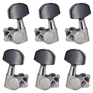 Guitar 6pcs 3R 3L Guitar Tuning Pegs Enclosed Locking Tuners Closed Knob Machine Heads Tuners for Electric Folk Guitar