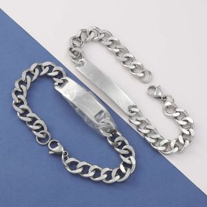 Rumnvnty Couple Bracelet Smooth Mens and Womens Handicrafts Unique Design Engraved Titanium Steel Accessories