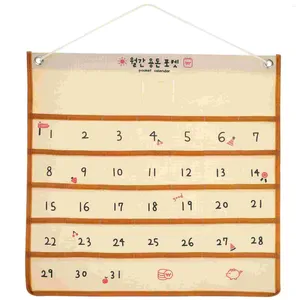 Storage Bags Stand Hanging Bag Calendar Organizer Wall Pocket Pouch Non-woven Fabric Classroom Cellphone Holder