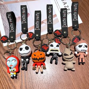 Véspera de Natal Horror Halloween Keychain Pumpkin Man Skeleton Cartoon Figura Chave de Party Party Gift Pinging