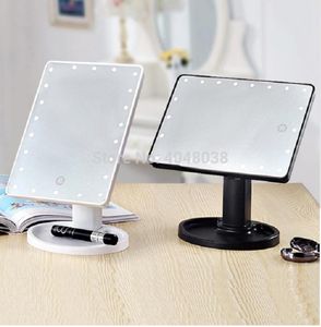 Makeup Mirror LED Touch SN med ljus 16/22 glödlampor med USB Desktop Square Rotating Vanity Mirror Cosmetic Tool4523003