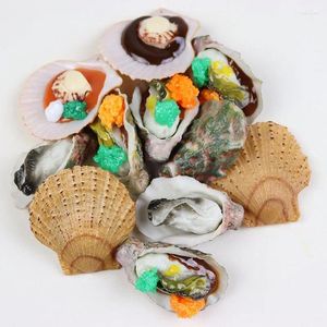 Decorative Flowers Simulation Juicing Oyster Phone Pendant Artificial Seafood Scallop Conch Shell Food Model Shooting Props El Decoration