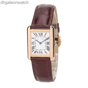 Luxury Fine 1to1 Designer Watch Carter Watch Womens Tank Series 18k Rose Gold Small Quartz Watches Classic Fashion Business Wrist Watch for Men
