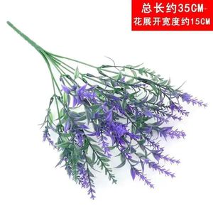 Fiori decorativi Lavanda artificiale Searia Finoio Fino 7 Forks IMITAZIONE PIANTA VERDE PIANA DI PROPRIETÀ Dispositivo per la casa Decorazione di interni in plastica