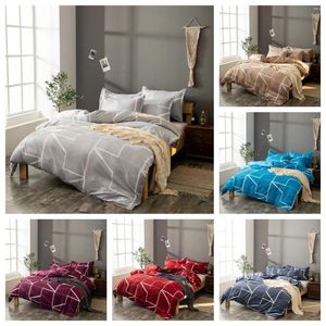 Bedding Sets 2024 Pattern Fashion Printing 2/3 Pcs Duvet Cover Set 1 Quilt 1/2 Pillow Cases Twin Double Full Geometric