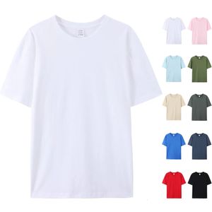 100% Cotton T Shirts Unisex High Quality White T-Shirts Wholesale Tee Shirts Summer Blank Tshirt For Men Camisetas Para Hombre 240415