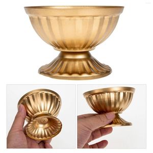 Vaser mini urn planter bröllop blomma pott artificiales dekorativas para sala vase guld