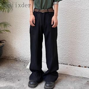 Men's Pants Fashionable Retro Bell-bottom Women American Street Style Drapey Solid Color Trousers Versatile Trendy Loose Casual