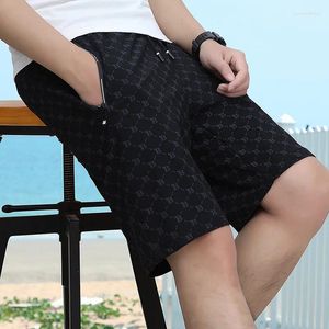 Shorts maschile 2024 uomini quotidiani semplici casual corse in vita estate a colori magri elastici elastici