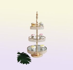 Другое выпечка 315pcs Crystal Cake Stand Set Metal Mircor Cupcake Decoration