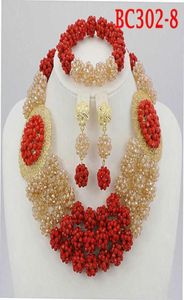 Perle di corallo africano per perle di gioielli set di perle africane set di gioielli nigeriani BC3028 2107202552549