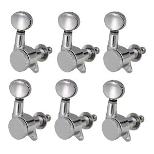 PEGS 6 PCs rechte Handverriegelung Gitarrentuner Tuning Pegs Machine Heads für E -Gitarrenchrom