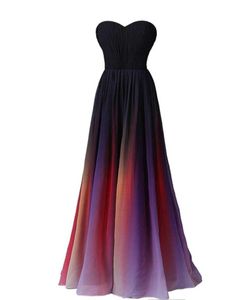 2019 Sexy Sweetheart Women Women Dresses Prom Vestidos de Back Up Back Multicolor Chiffon Sassy Draped Vestres para banquetes Maid Page4986302