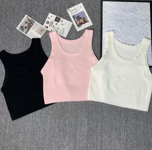 Women Knits Tee Designer Embroidery Knitted Vest Sport Tank Top Breathable Yoga Vest Tops Designer Vest