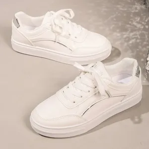 Sapatos casuais mulheres tênis femininas plataformas esportes 2024 Spring Fashion White Lace Up Walking Zapatillas de Mujer