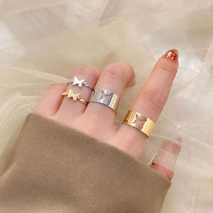 2-piece Set Hot Selling Creative Personalized Butterfly Instagram Same Punk Style Couple Ring