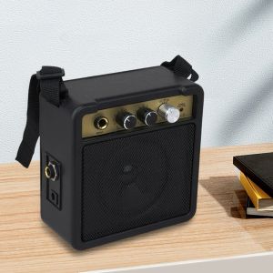 Amplificador de guitarra Mini -alto -falante 5W Consumo de baixa potência O amplificador de guitarra acústico com acessórios para instrumentos musicais de clipes traseiros