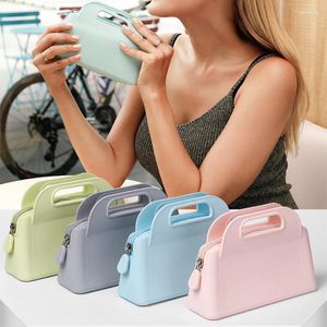 Storage Bags Silicone Makeup Bag Handbag Large Capacity Travel Cosmetic & Case Tool Portable Safe Waterproof Make Up
