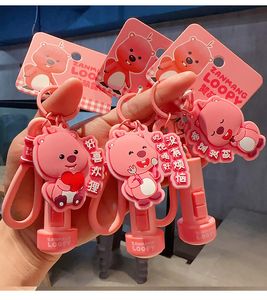 Neue Instagram Dekompression Loopy Ruby Beaver Taschenlampe Puppe Keychain Auto Anhänger Kreativer Schlüsselbund